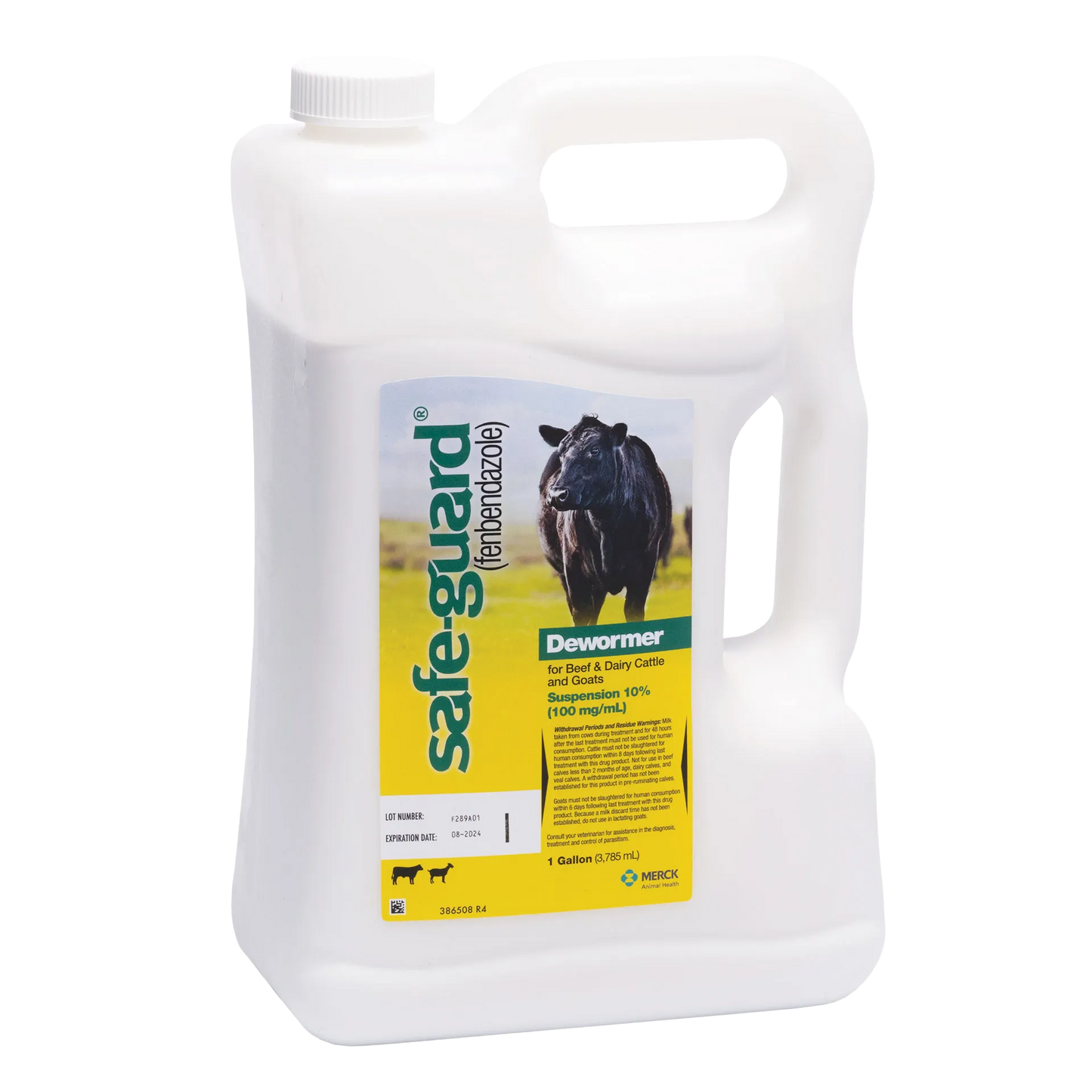 Safe-Guard® Dewormer for Goats Cattle,"Large white gallon jug with handle and screw cap"