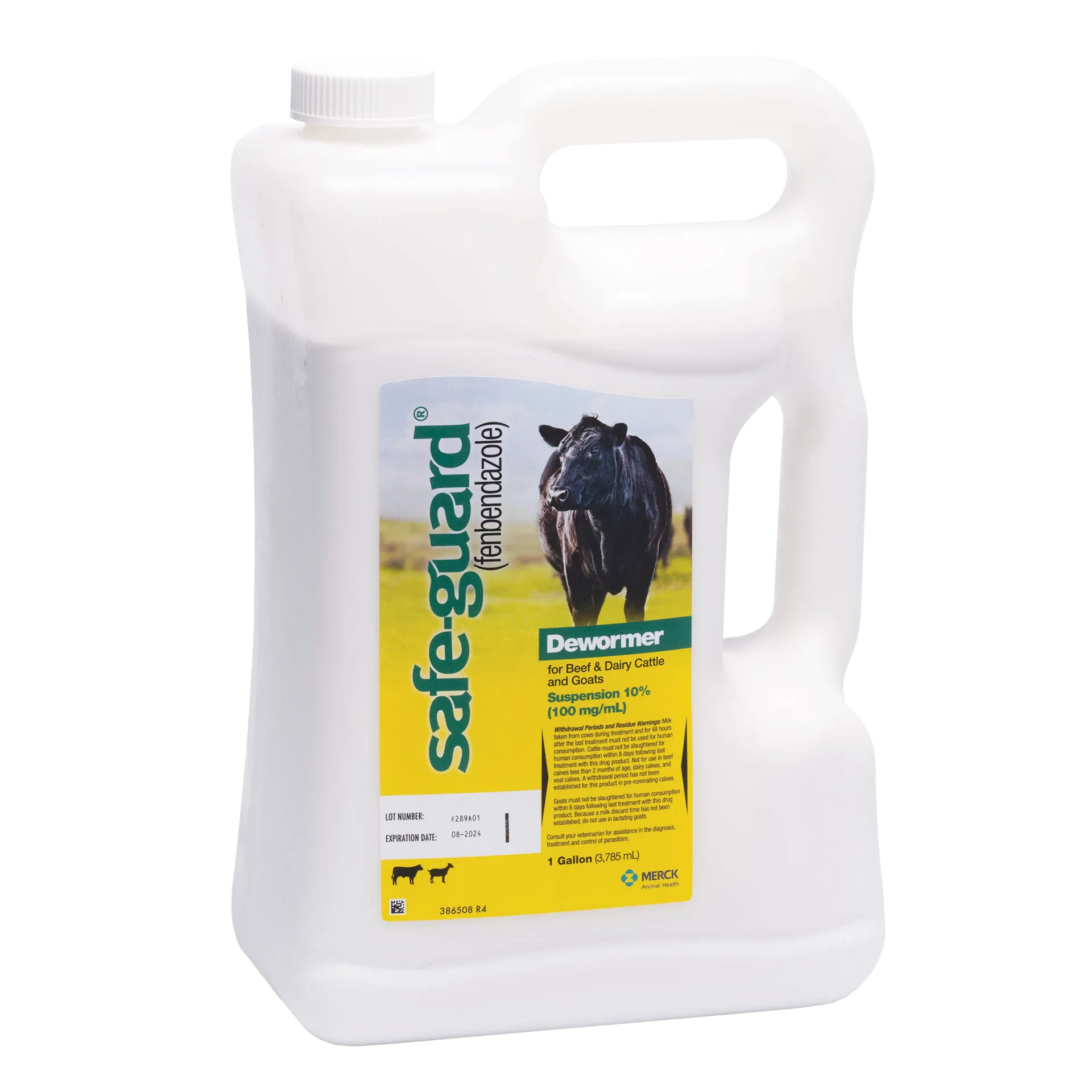 Safe-Guard® Dewormer for Goats Cattle,"Large white gallon jug with handle and screw cap"