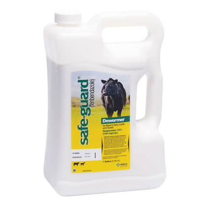 Safe-Guard® Dewormer for Goats Cattle,"Large white gallon jug with handle and screw cap"