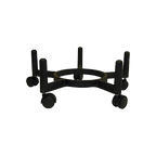 Tank Dolly Roller Base - Lab Units..,"Black rolling tank dolly base with circular center ring"