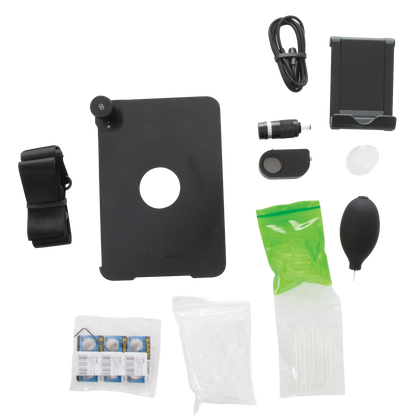 iSperm Semen Analyzer,"Black analyzer kit with stand, cable, lens, bulb, and accessories"