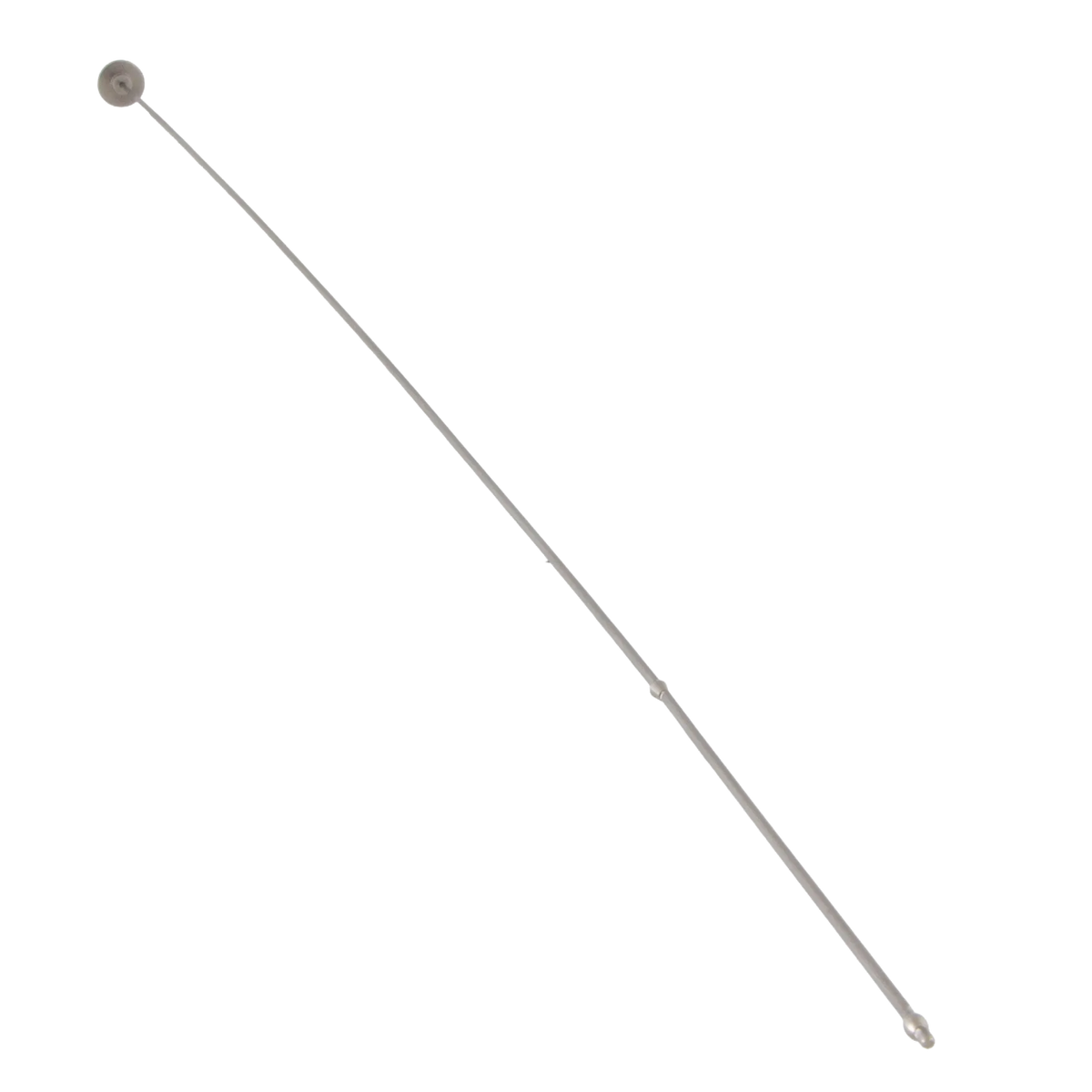 Stylet, Flexible,"Long flexible metal stylet with rounded tip"