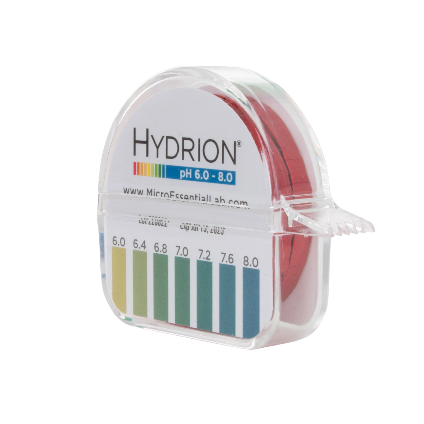 pH Strips Diagger,"Clear plastic pH strip dispenser with color chart"