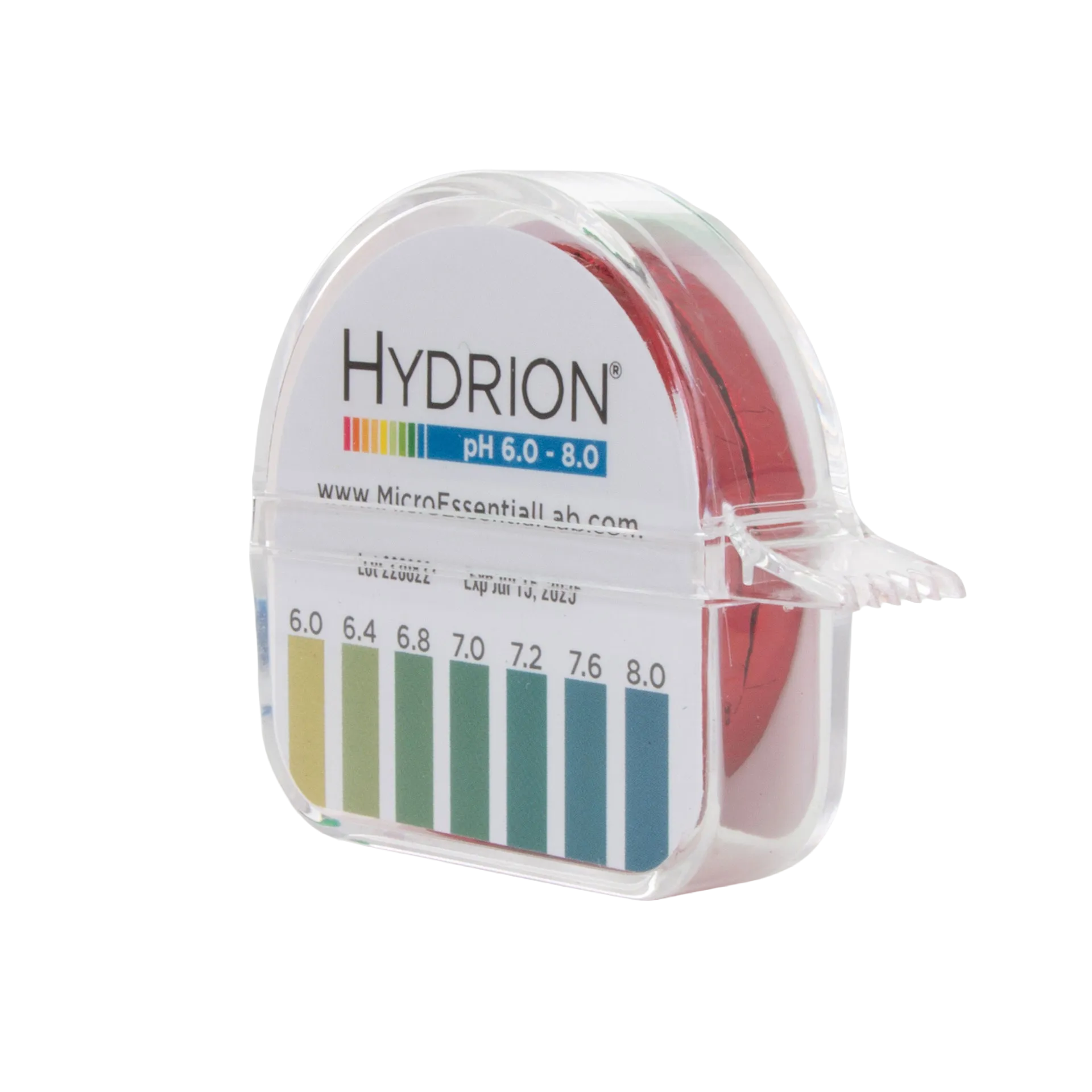 pH Strips Diagger,"Clear plastic pH strip dispenser with color chart"