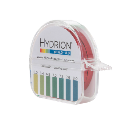 pH Strips Diagger,"Clear plastic pH strip dispenser with color chart"