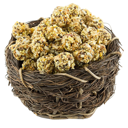 Lafeber Classic Nutri-Berries,"Seed clusters in a woven nest basket"