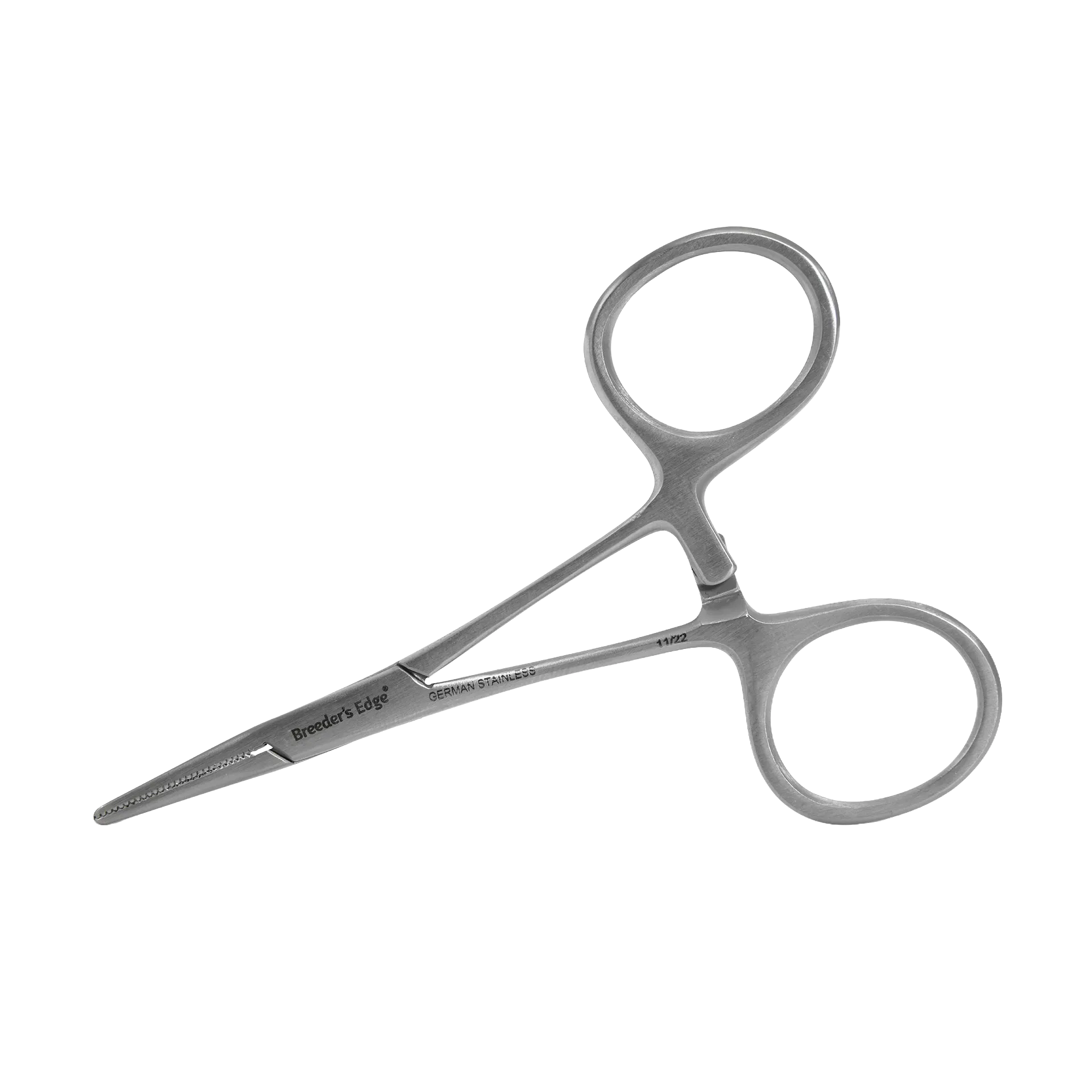Breeder's Edge® Clean Cut™ Umbilical Forceps,"Ring-handled forceps with serrated jaws"