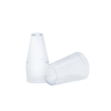 iSperm Sampling Chips,"Two clear plastic cone-shaped caps"