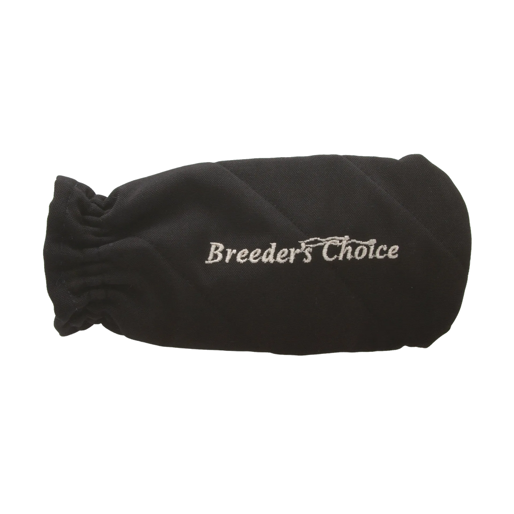Breeder's Choice Collection Bottle Cover,"Black quilted bottle cover with gathered opening"