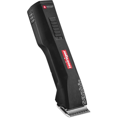 Black Saphir Basic with One Battery by Heiniger and FREE Blade,"Black cordless clipper with silver blade"