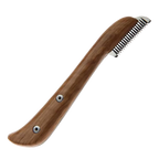 Aaronco Medium Stripping Knife,"Wood-handled stripping knife with metal comb teeth"