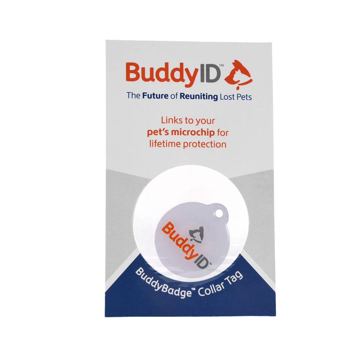 Deluxe Puppy Vaccination and Microchip Bundle,"Round pet collar tag in blister card packaging"