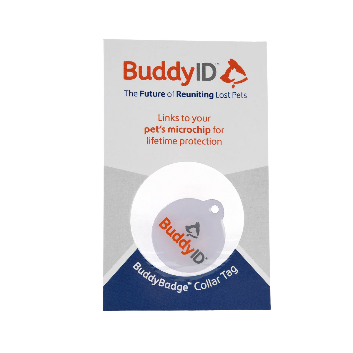 Deluxe Puppy Vaccination and Microchip Bundle,"Round pet collar tag in blister card packaging"