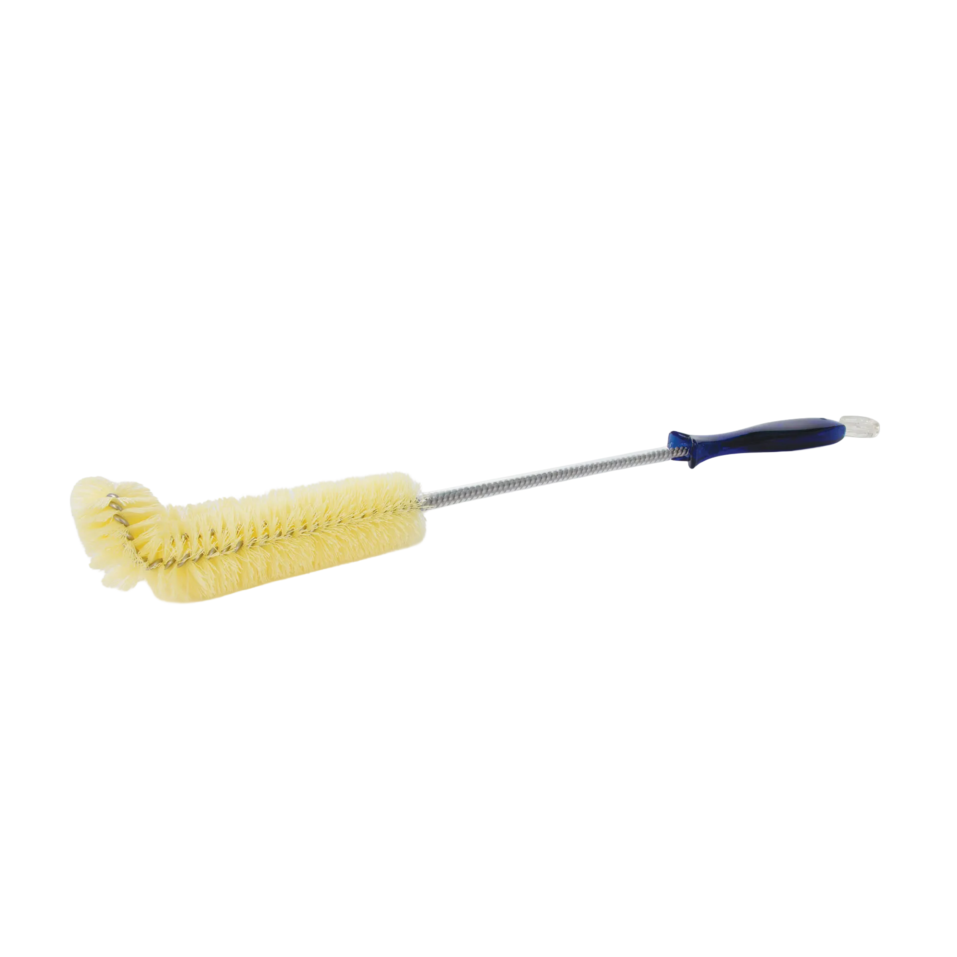 AV Cleaning Brush,"Yellow cylindrical brush with long blue handle"
