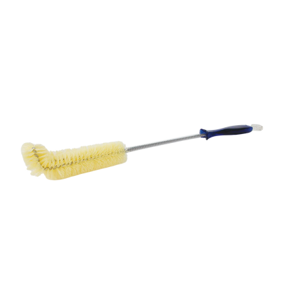 AV Cleaning Brush,"Yellow cylindrical brush with long blue handle"