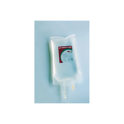 ABT Complete Flush,"Clear fluid bag with tubing and connector ports"