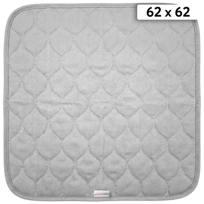 Puppywarmer Whelping Box Pad,"Gray quilted square pad with rounded corners"
