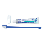 C.E.T.® Toothbrush Kit,"Blue toothbrush with toothpaste tube and clear finger brush"