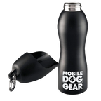 Mobile Dog Gear 25 oz Water Bottle,"Black water bottle with removable cup lid and carabiner"