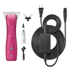 Emerge Clipper Pink with Wide 30 Blade by Andis,"Pink clipper with wide blade, oil tube, and cleaning brush"