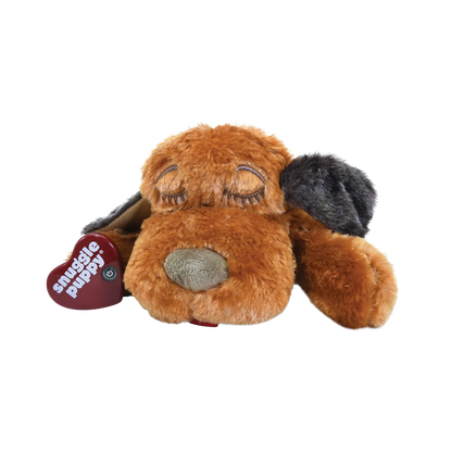 Snuggle Puppy & Kitten,"Brown plush dog with closed eyes and heart-shaped device"