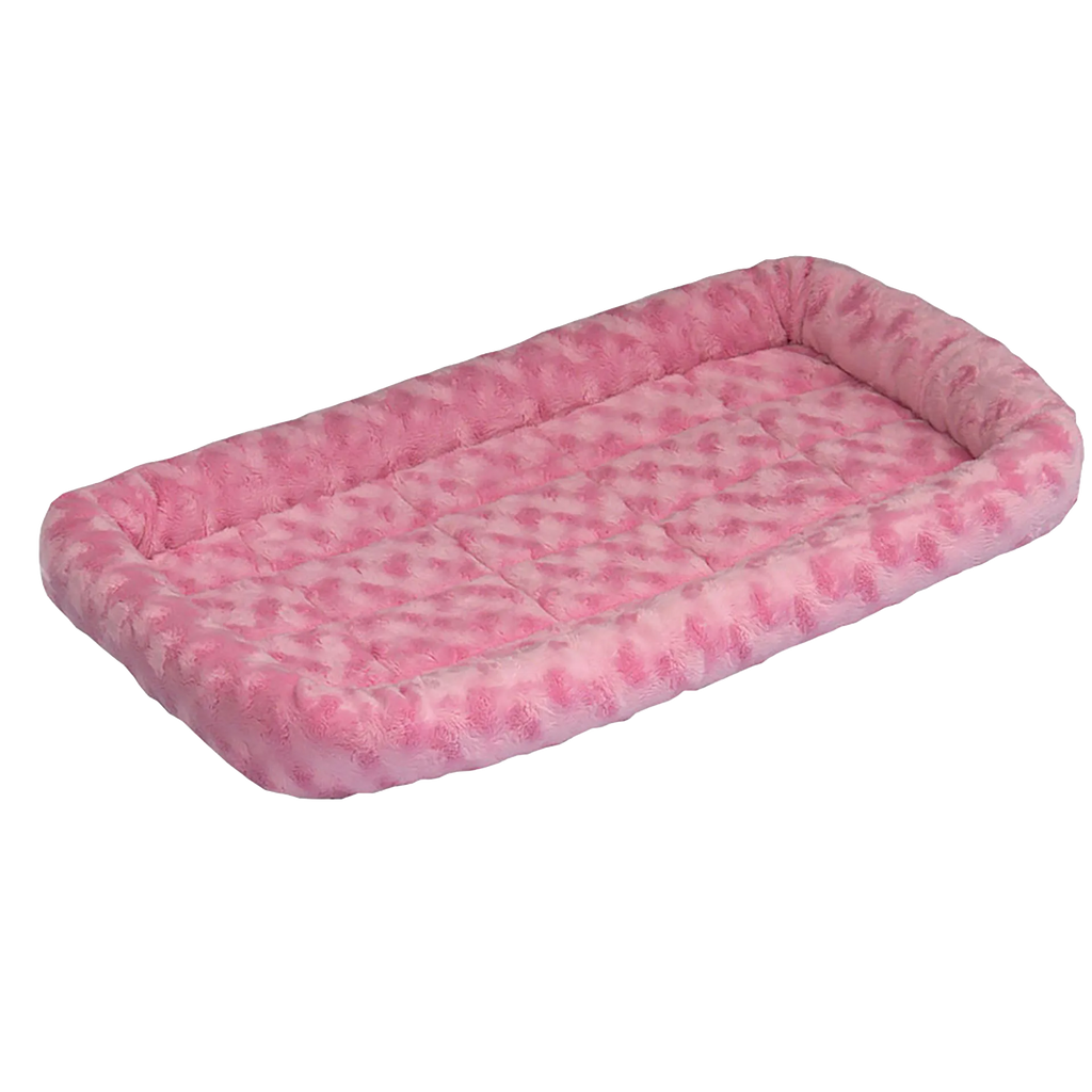 Quiet Time Pet Beds,"Pink rectangular pet bed with raised bolstered sides"