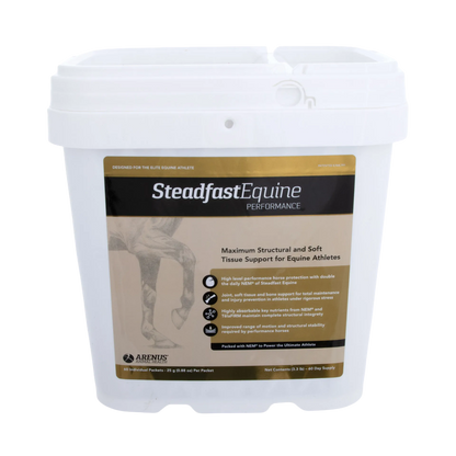 Steadfast® Equine Performance,"White plastic bucket with tamper-evident lid and front label"