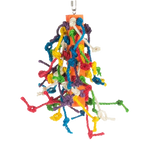 Large Preening Toy,"Multicolored hanging toy with dangling rope strands"