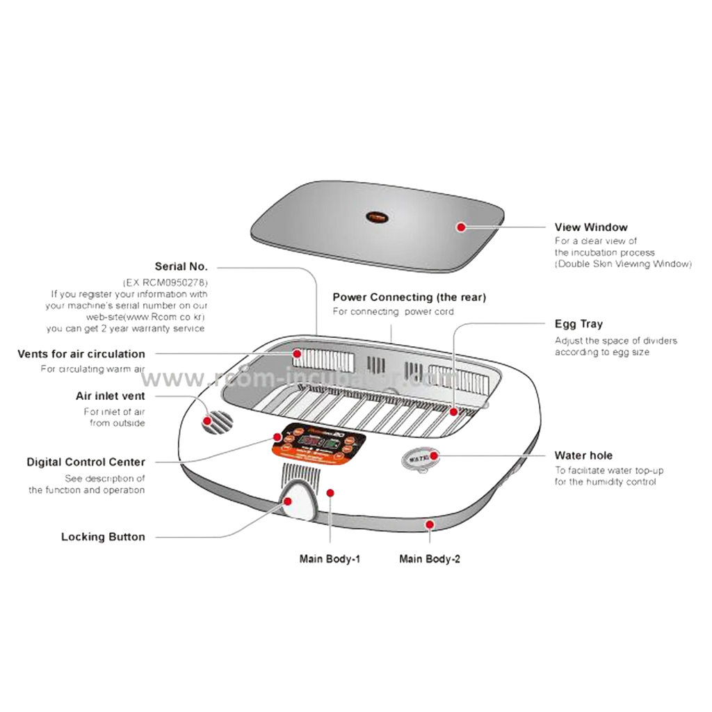 Max-20 Incubator by Rcom USA