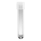 Falcon® Round Bottom Polystyrene Tubes,"Clear round-bottom tube with attached cap"
