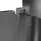 Dog Grooming Electric Tub with Sliding Door by Waggz,"Close-up of stainless steel sliding door latch"