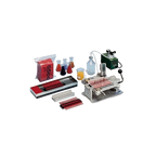 SFS Semi-Automatic Filling and Sealing Machine,"Benchtop machine with trays, vials, and attached tubing"