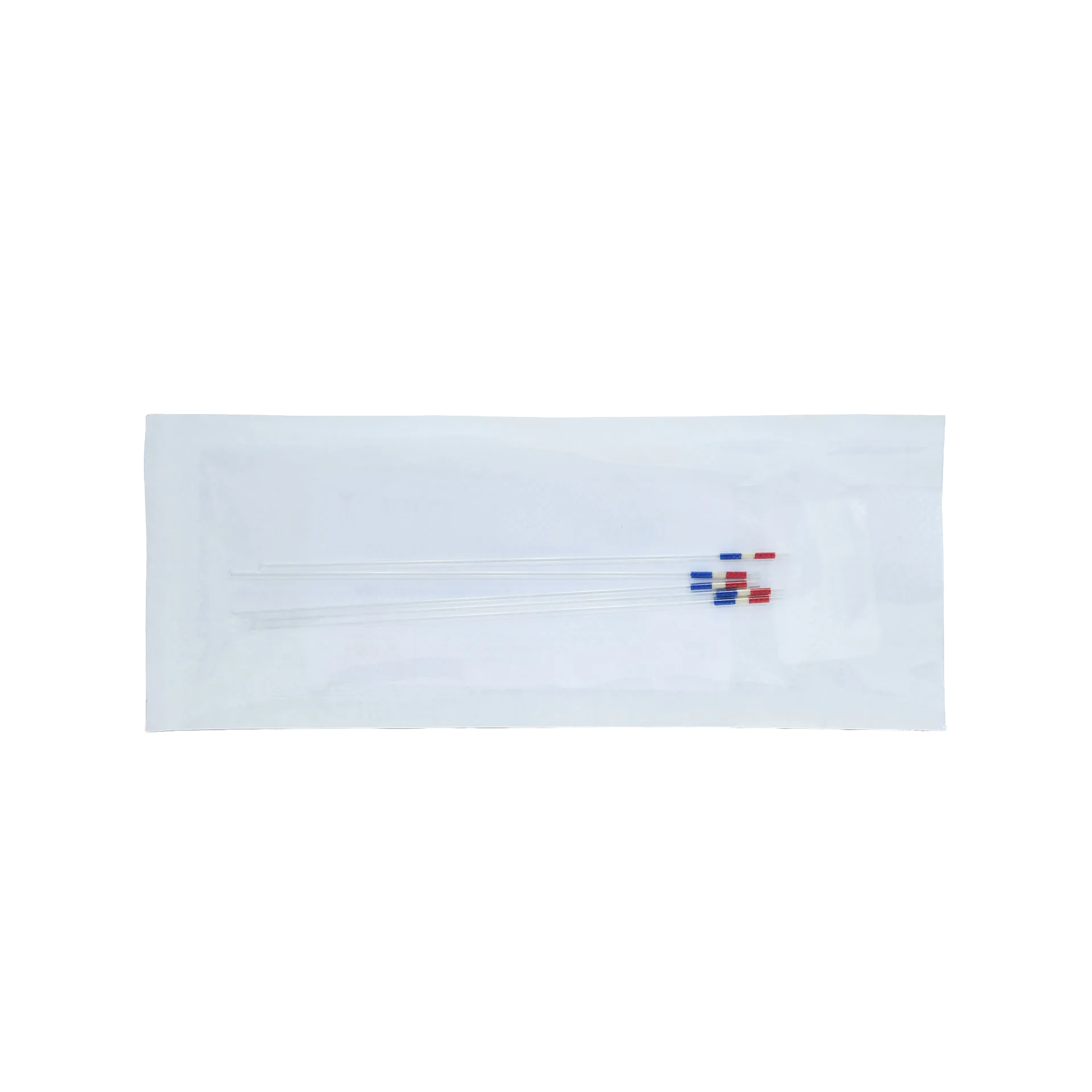 IMV CRISTAL .25CC RADIATED STRAW,"Pack of clear straws with red and blue marked ends"