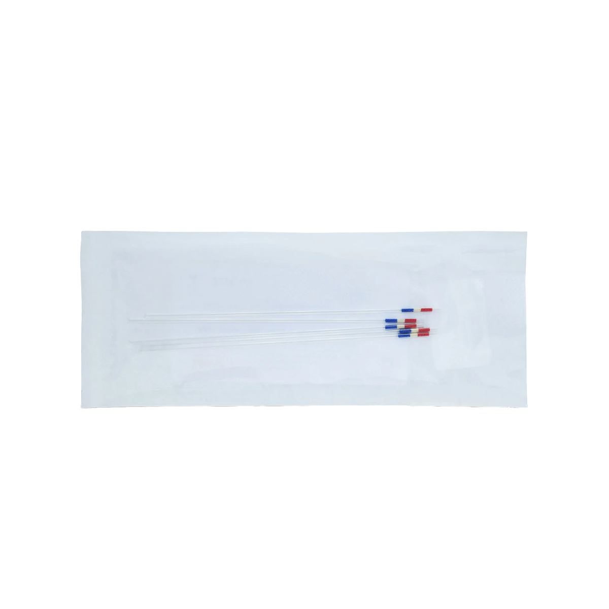 IMV CRISTAL .25CC RADIATED STRAW,"Pack of clear straws with red and blue marked ends"
