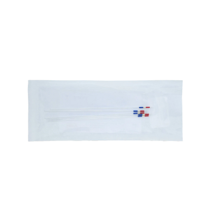 IMV CRISTAL .25CC RADIATED STRAW,"Pack of clear straws with red and blue marked ends"