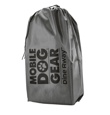 Mobile Dog Gear Dine Away® Food Set,"Gray drawstring storage bag"