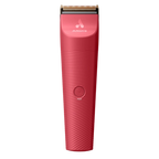 Vida Cordless Clipper by Andis,"Front view of red cordless clipper with gold blade"