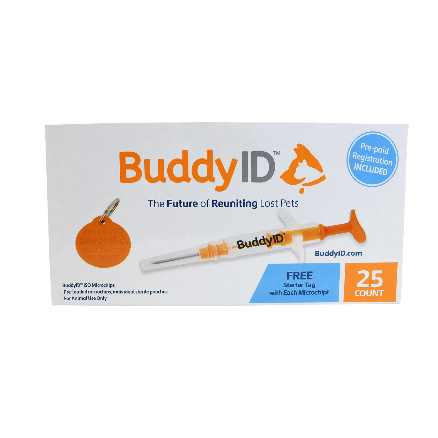 Deluxe Kitten Vaccination and Microchip Bundle,"Microchip box with syringe and round pet ID tag"