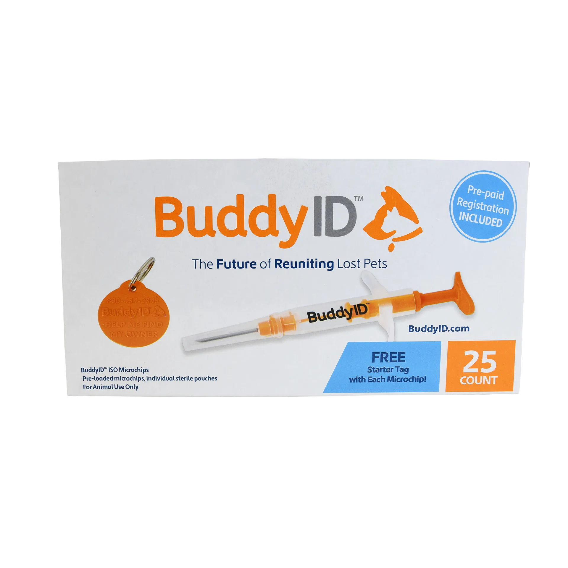 Deluxe Kitten Vaccination and Microchip Bundle,"Microchip box with syringe and round pet ID tag"