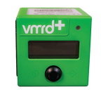 VMRD+ Reader,"Green reader unit with front display and black control knob"