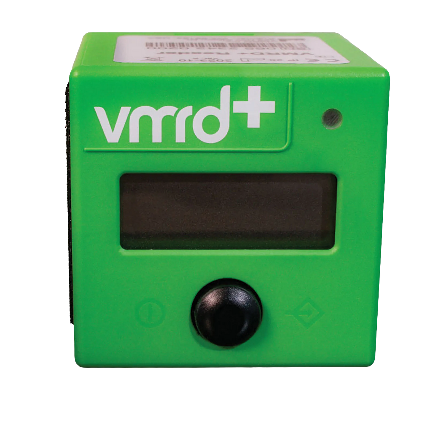 VMRD+ Reader,"Green reader unit with front display and black control knob"