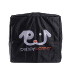 Puppywarmer Cover,"Black square cover with puppy face graphic"