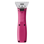 Emerge Clipper Pink with Wide 30 Blade by Andis,"Pink clipper with wide metal blade, front view"