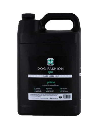 Primo Conditioner,"Black handled bottle with front label"