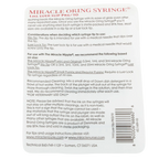 Miracle Nipple O-ring Syringe,"Back of package with usage instructions and barcode"