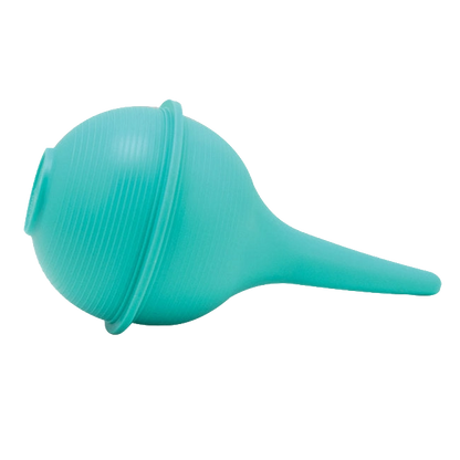 Bulb Syringe,"Blue-green bulb syringe with tapered nozzle"