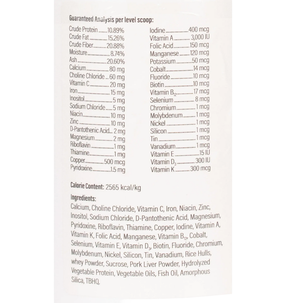Doc Roy's® Daily Care Extra Canine,"Back label with ingredients and guaranteed analysis panel"