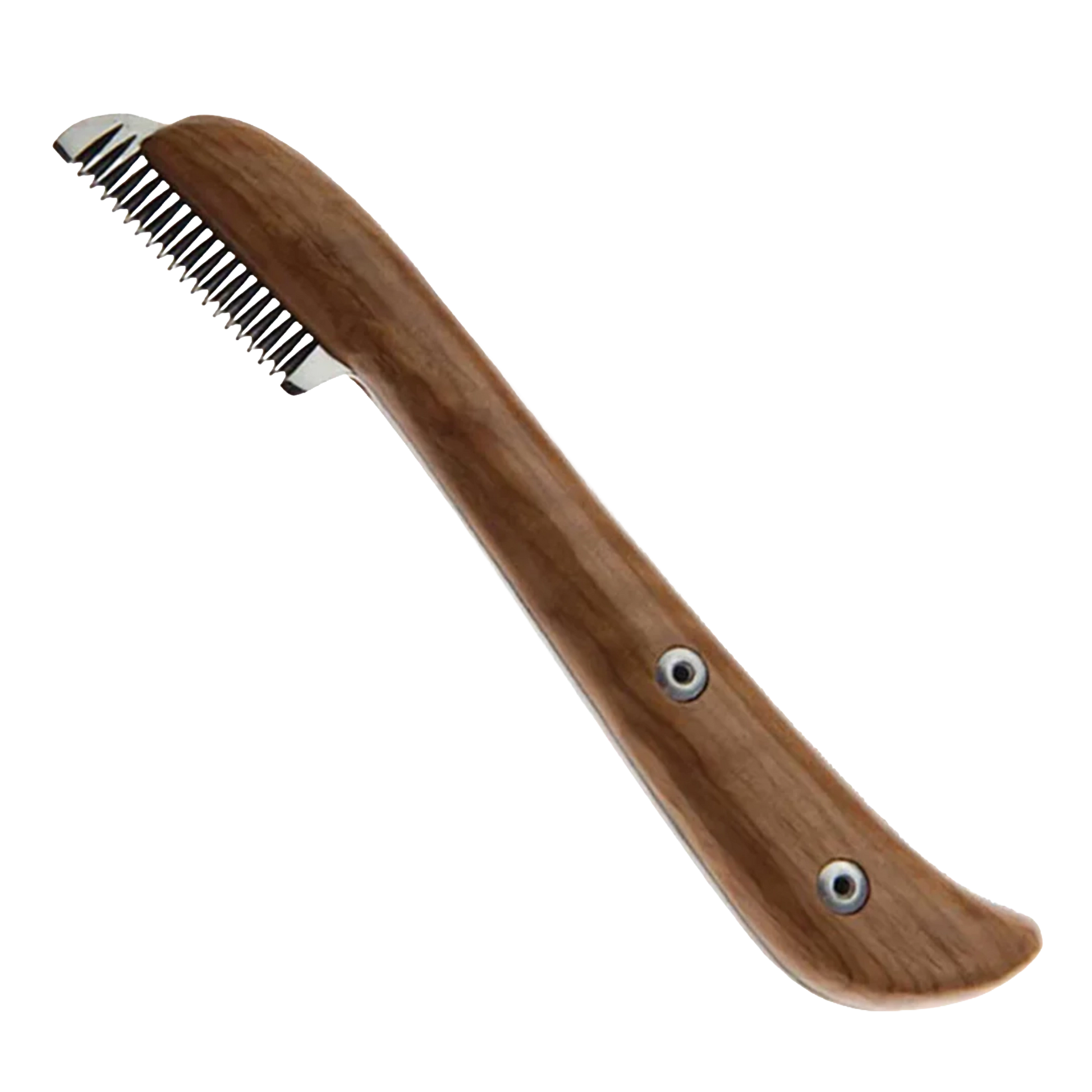 Aaronco Medium Stripping Knife,"Wood-handled stripping knife with serrated metal blade"