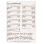 Doc Roy's® Daily Care Feline,"Back label with ingredients and guaranteed analysis panel"