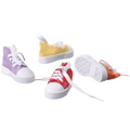 Sneakers,"Set of four miniature canvas sneakers in assorted colors"